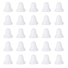  50 Pcs Polystyrene Christmas Holiday Decor Mini Hand Bell Wreath Ornament