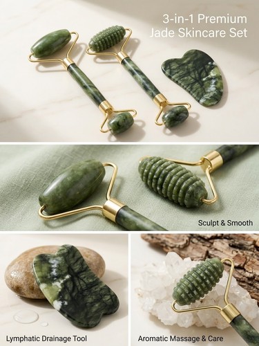 Natural jade roller - natural, &