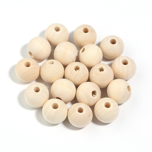 100pcs natural round - natural, wooden