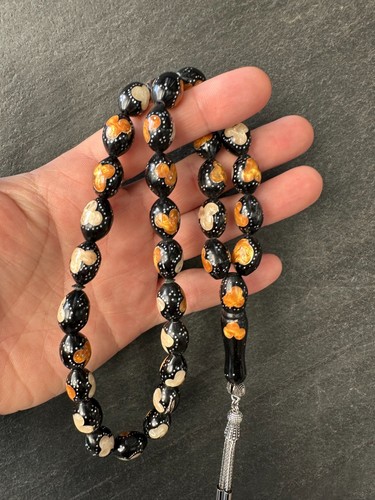 Amber style prayer - amber, beads