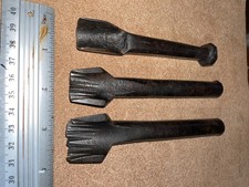 Rare 3 Antique Stone Masons Chisels Early Tools carving Dowling James London 