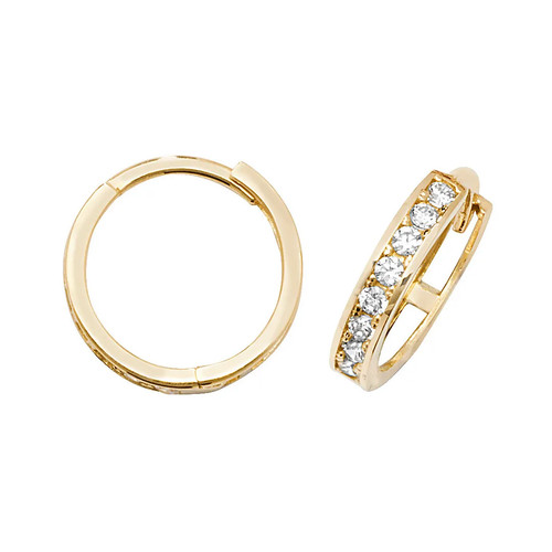 Hinged earrings 9ct yellow - earrings,
