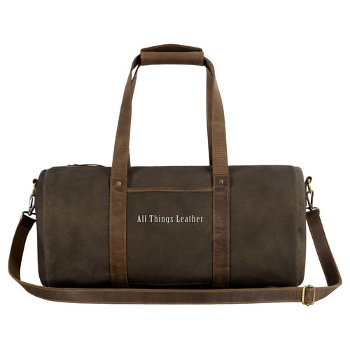 Vintage waxy canvas duffle bag - waxy,