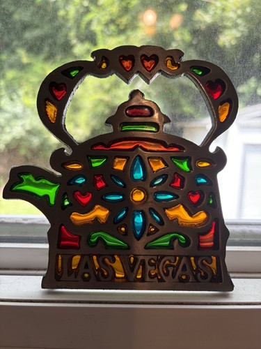 Vintage las vegas trivet cast - trivet,