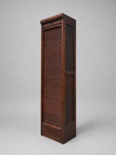 Extra tall vintage oak tambour - extra,
