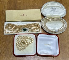Joblot Of Three Pearl / Pearly Necklaces - Two For Repair