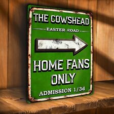 Hibernian Football Home Stand Sign Metal Wall Plaque Retro Match Day Fan HF34