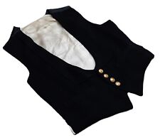 Vintage 1966 Waistcoat Royal Navy Officer's Dress Queens Crown Insignia Buttons