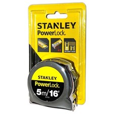 Stanley PowerLock 5m Mylar 16 Feet Tape Measure STA033553 3 Rivet Belt Clip