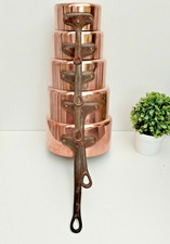 Set of 5 French Vintage Copper