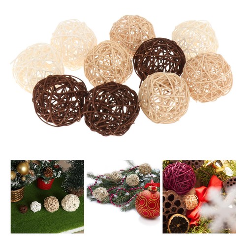 10pcs decorative rattan balls - 10pcs,