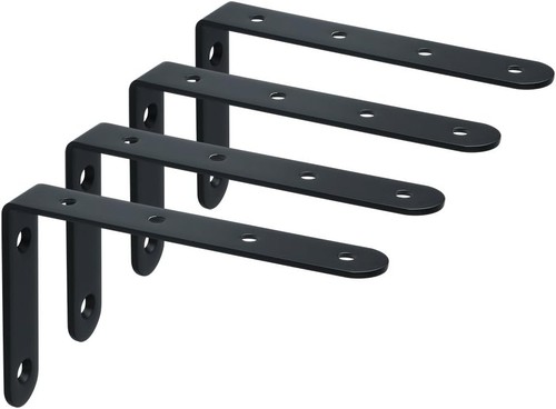 4pcs black shelf - black,