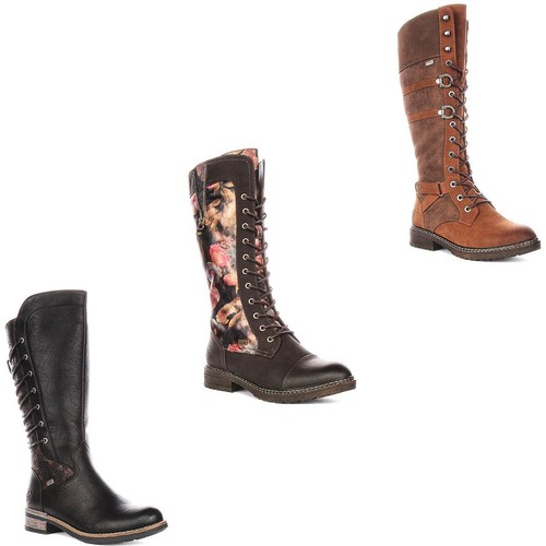 Rieker womens black leather - rieker,