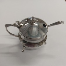 Silver Mustard Pot With