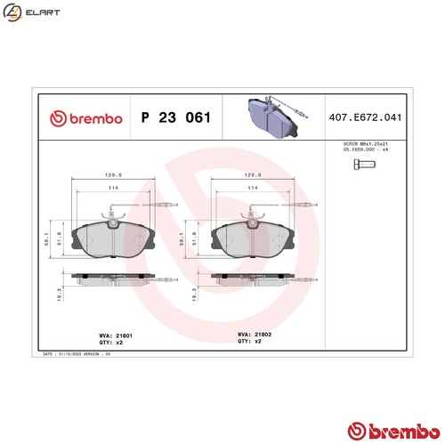 Brake pad set disc - pad,