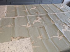 Fabric, Sanderson, Swallows, Pebble, various sizes for crafts etc