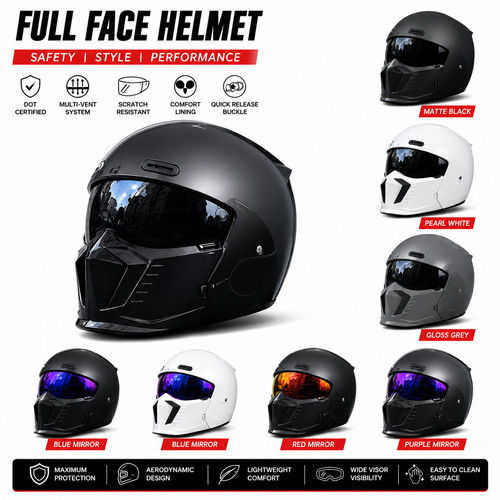 Scorpion retro half helmet - retro,