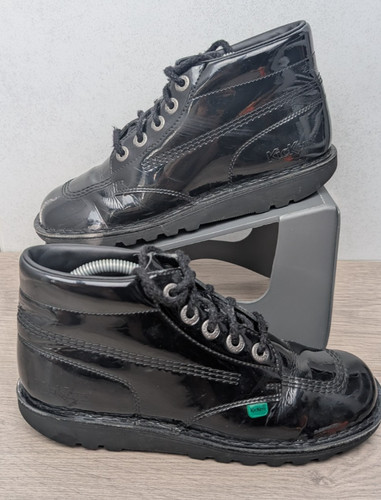 Kickers kick black patent - kickers,