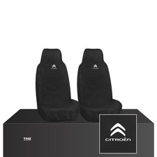 FOR CITROEN C3 PICASSO - Heavy Duty Black Waterproof Car Seat Covers 2 x Fronts