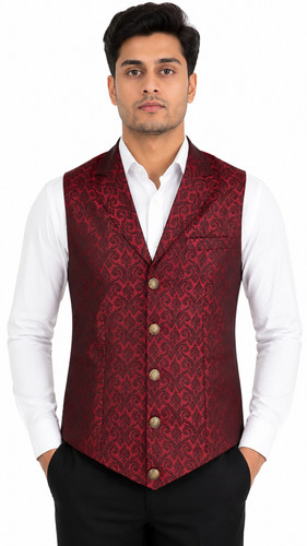 Mens gothic waistcoat red - mens,