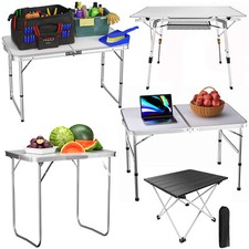 Folding Camping Table Small Lightweight Portable Outdoor Picnic Aluminium Legs