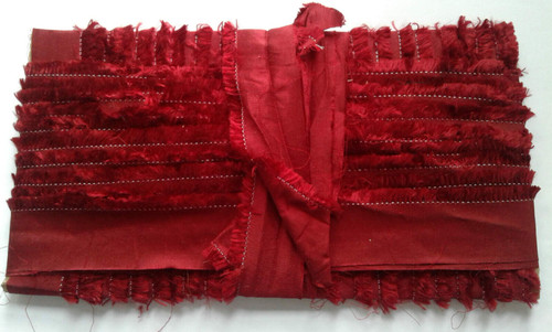 Red sari silk - sari, ribbon
