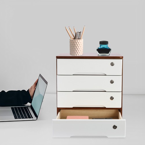 Wooden tier desktop storage - wooden,