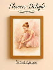 BALLERINA  WATERCOLOUR   A4