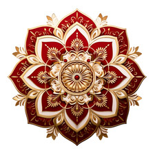 Red Floral Mandala Vinyl
