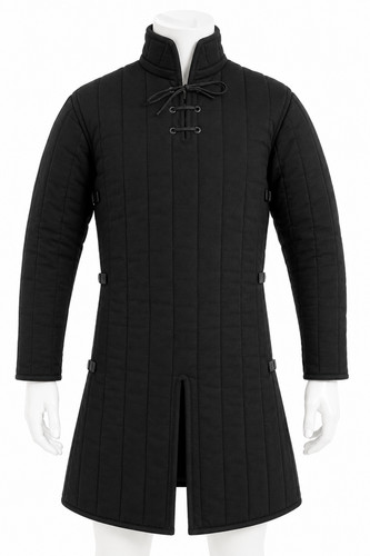 Medieval black padded - padded, gambeson