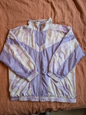 Vintage Adidas Lilac Purple Shell Windbreaker Jacket S/M Shell Suit Jacket Retro