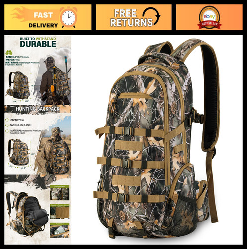30l camo hunting backpack - camo,