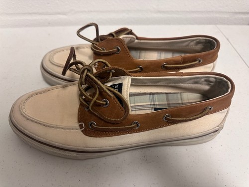 Men white canvas brown - men’s,