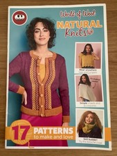 WORLD OF WOOL KNITTING PATTERNS NATURAL KNITS SWEATERS 17 DESIGNS VGC