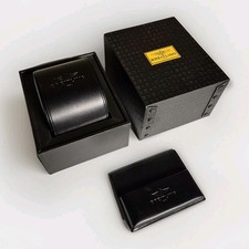 Genuine Breitling Watch Box 2014+ Black Cardboard with Black Leather travel roll