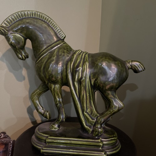 Ceramic tang horse green - ceramic,