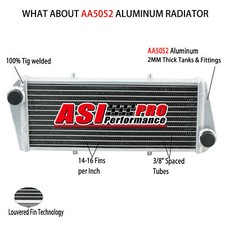 2 Row Radiator Aluminium For