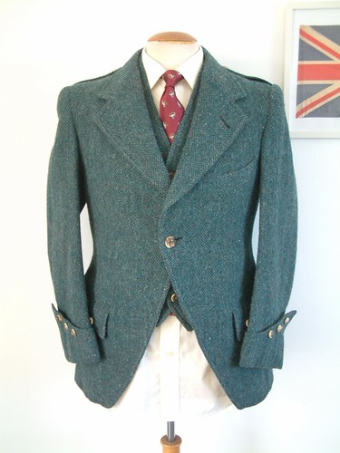 1930 tweed kilt jacket - tweed,