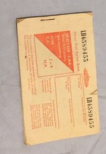 Motor Car Fuel Ration Book for 1100CC Complete Set