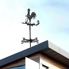 Rooster Owl Metal Weathervane Vintage Roof Mount Weather Vane Garden Yard Decor