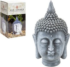 12" Buddha Head Garden Statue