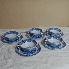 5x Spode Blue Italian Soup
