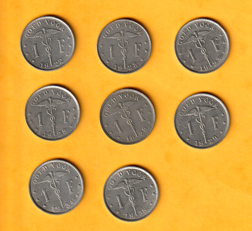Belgium frank coins - , 1