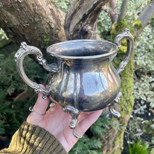Antique silver cauldron pagan - antique,