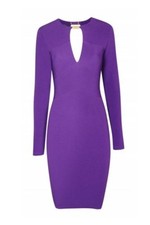 Kardashian Kollection (Kim Kardashian) Bodycon Dress.Size UK 12. Purple.Midi.