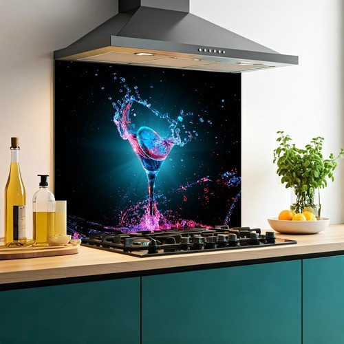 Printed glass kitchen - printed,