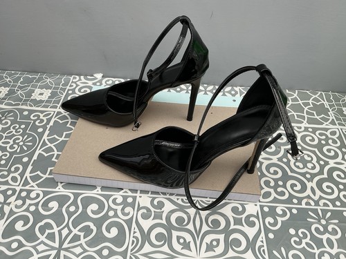 Black patent leather bar - patent, t