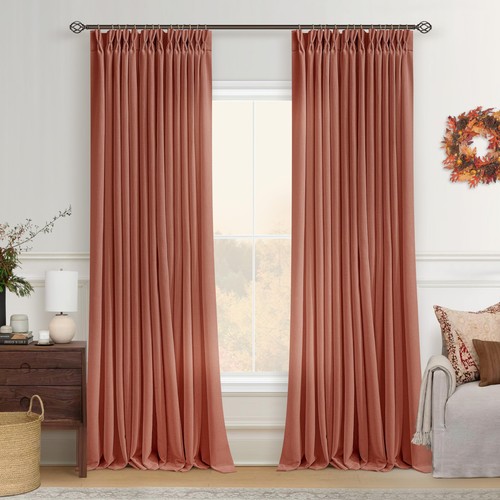 Terracotta pinch pleated semi - pinch,