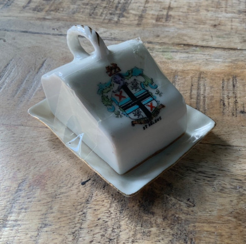 Crested ware china - china, cheese