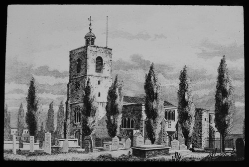 Antique magic lantern slide - magic,